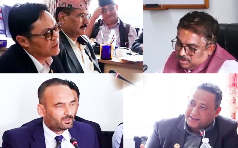 समिती बैठकमा सभापती र सुदनको ब्याटल सांसदहरुलाइ बुझाउन धेरै हम्मे |