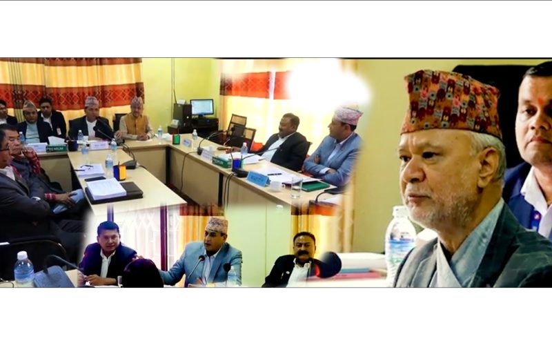 ठुला दुई दल बिच समिती मै ब्याटल आफनो खुसि चल्दैन भन्दै मन्त्रीलाई उठे प्रश्न |