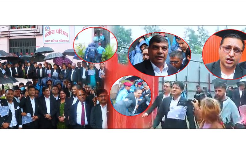 संसद भित्र छिर्न खोज्दा भयो लफडा प्रहरी वकिलहरु बिचको हात हालाहाल |