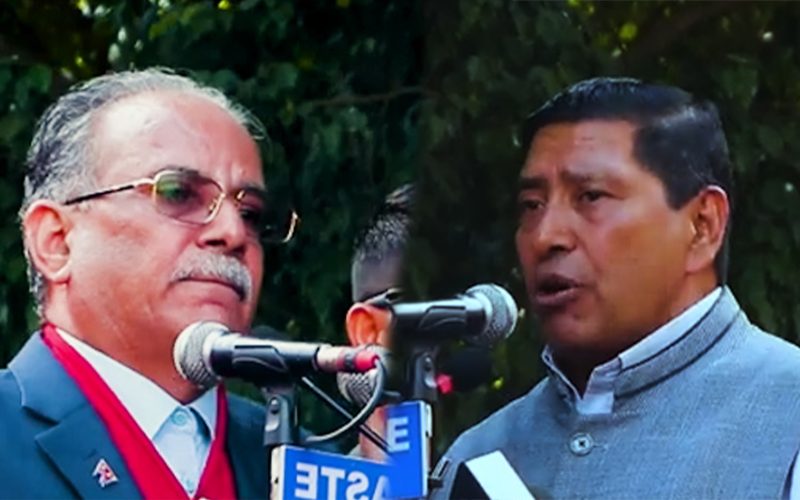 प्रचन्ड र नारायणकाजीको आगो बाल्ने भाषण भन्छन बेबस्था फेरेरै छोड्ने चेतावनी |